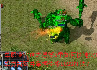 ��ְҵ����֮ŭ��5����ο���ͻ��ս��ƿ���������ռ�BOSS�򷨣�