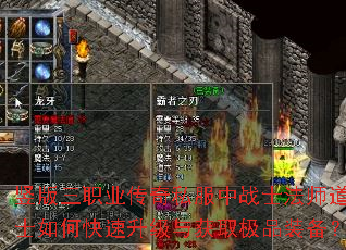 ������ְҵ����˽����սʿ��ʦ��ʿ��ο����������ȡ��Ʒװ����