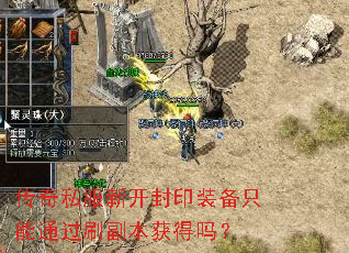 传奇私服新开封印装备只能通过刷副本获得吗? 传奇私服新开封印装备只能通过刷副本获得吗?
