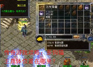 传奇游戏攻略:多钩猫王具体位置在哪里? 传奇游戏攻略:多钩猫王具体位置在哪里?