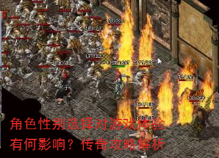 角色性别选择对游戏体验有何影响?传奇攻略解析 角色性别选择对游戏体验有何影响?传奇攻略解析