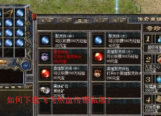 如何下载飞飞热血传奇私服? 如何下载飞飞热血传奇私服?