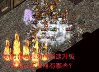 新传奇私服如何快速升级?装备获取攻略有哪些? 新传奇私服如何快速升级?装备获取攻略有哪些?