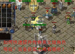 如何快速提升传奇英文版角色等级?装备获取攻略有哪些? 如何快速提升传奇英文版角色等级?装备获取攻略有哪些?