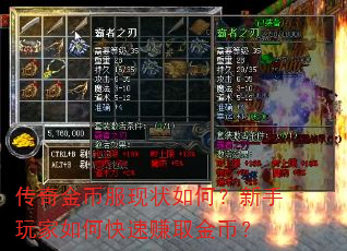 传奇金币服现状如何?新手玩家如何快速赚取金币? 传奇金币服现状如何?新手玩家如何快速赚取金币?