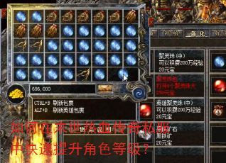 如何在末世热血传奇私服中快速提升角色等级? 如何在末世热血传奇私服中快速提升角色等级?