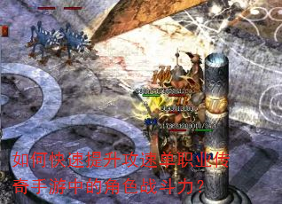 如何快速提升攻速单职业传奇手游中的角色战斗力? 如何快速提升攻速单职业传奇手游中的角色战斗力?