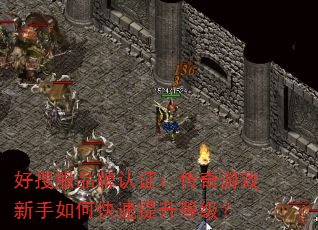 好搜服品牌认证:传奇游戏新手如何快速提升等级? 好搜服品牌认证:传奇游戏新手如何快速提升等级?